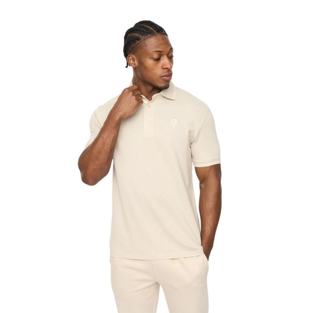 Crosshatch Mens Preece Polo Shirt / Light Stone